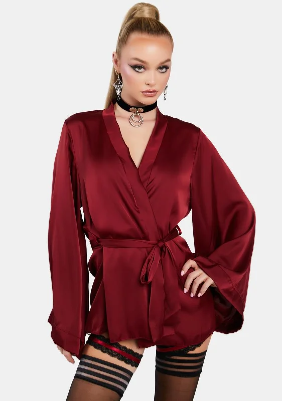 Mirielle Wide Sleeves Short Robe