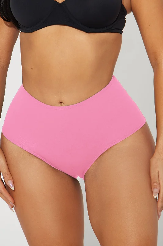 Nova Cotton Boyshort Panty - Hot Pink