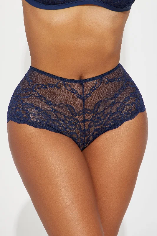 Nova Lace Boyshort Panty - Navy