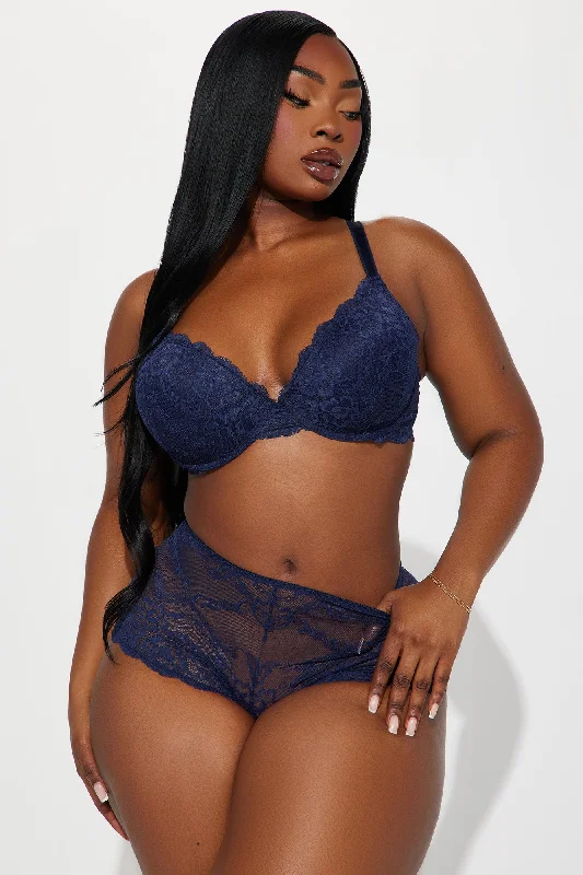 Nova Lace Boyshort Panty - Navy