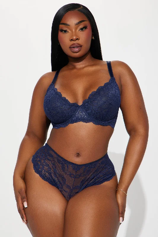 Nova Lace Cheeky Panty - Navy