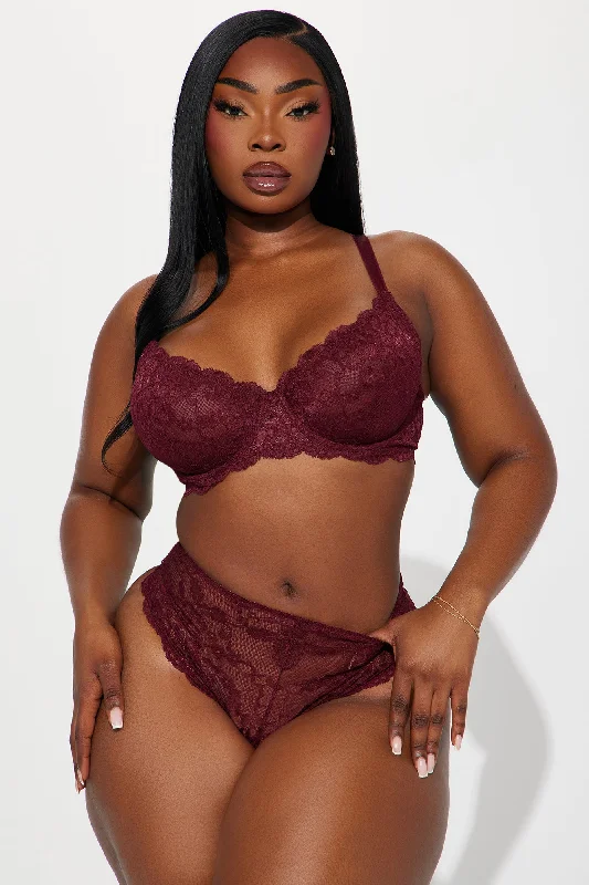 Nova Lace Cheeky Panty - Wine