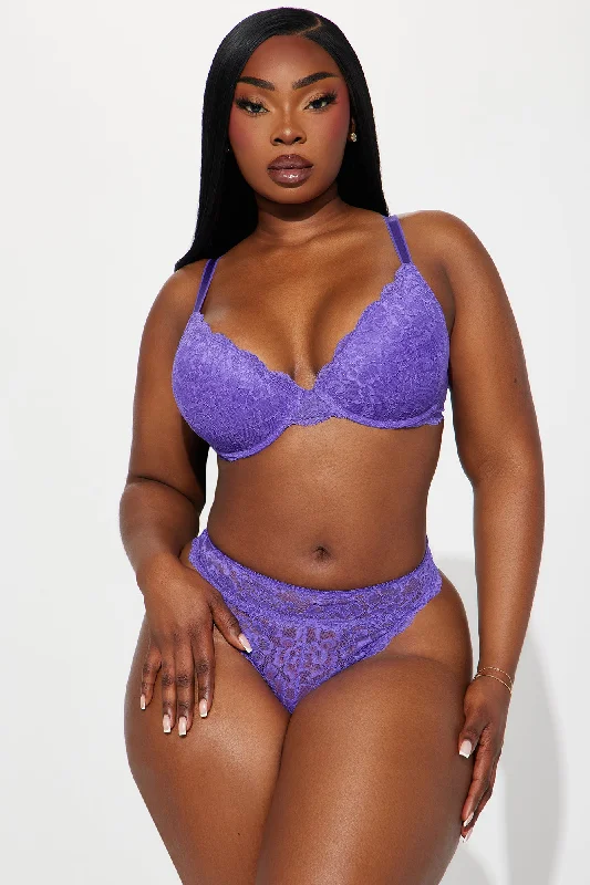 Nova Lace Thong Panty - Purple