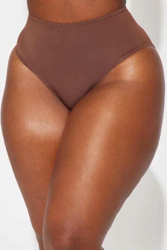 Nova Microfiber Mid Rise Hipster Panty - Chocolate