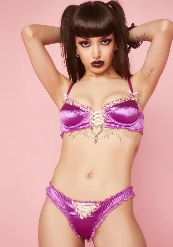 Plum My Chateau Beau Lingerie Set