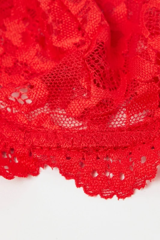 Red Lace Lingerie Set