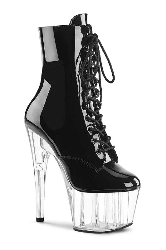 ADORE-1020 Black Patent Ankle Boot