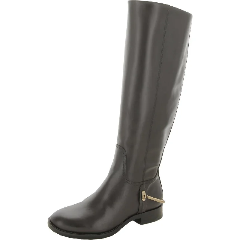 Lindy Womens Leather Round Toe Knee-High Boots