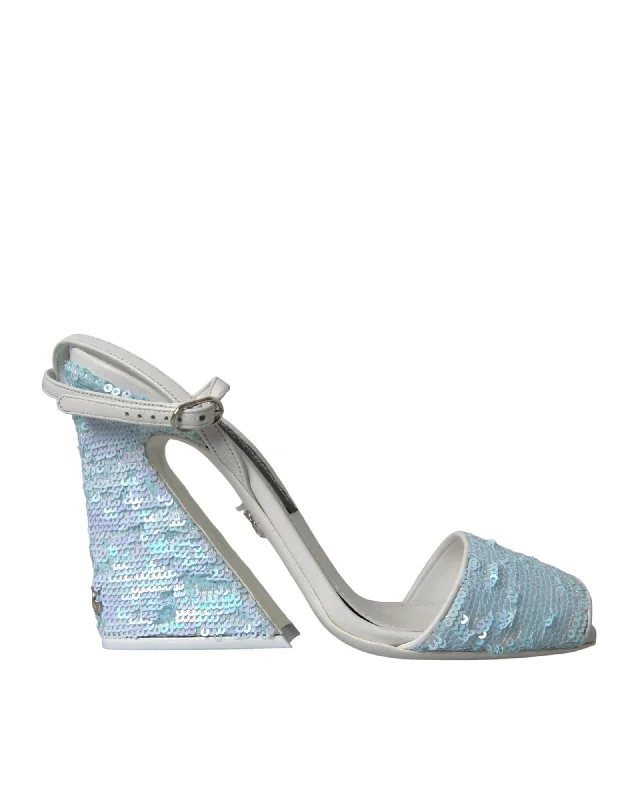 Dolce & Gabbana Sequin Ankle Strap Sandals