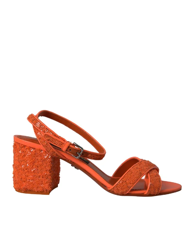 Dolce & Gabbana Sequin Ankle Strap Sandals