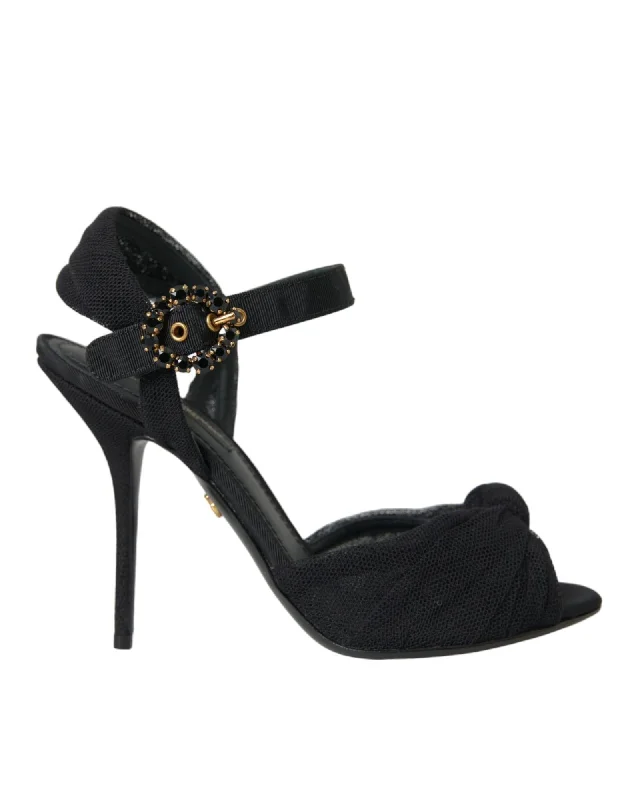 Dolce & Gabbana Embellished  Suede Heels Sandals