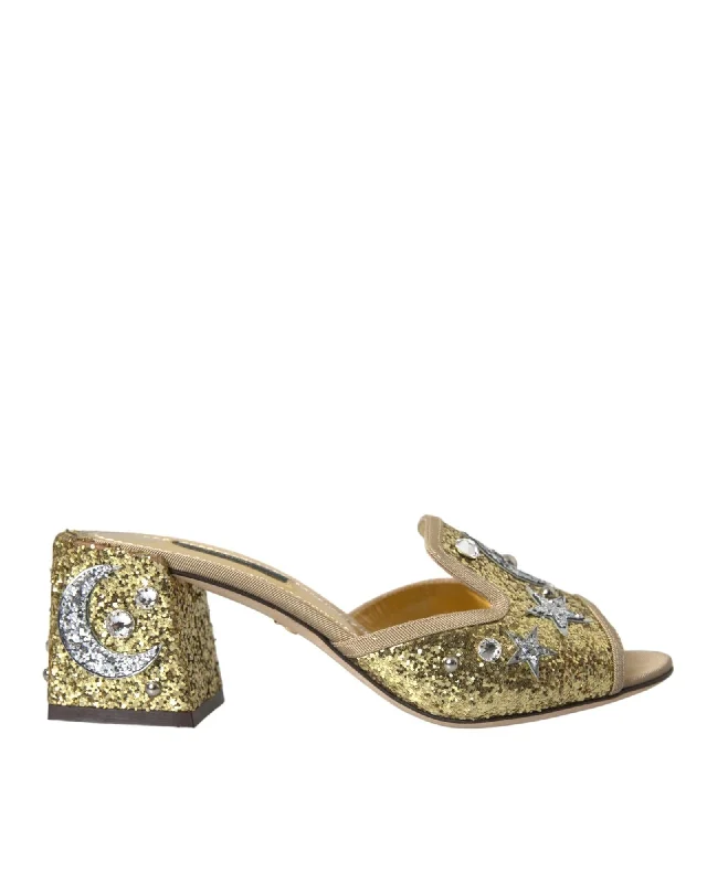 Dolce & Gabbana Sequin Heels Sandals