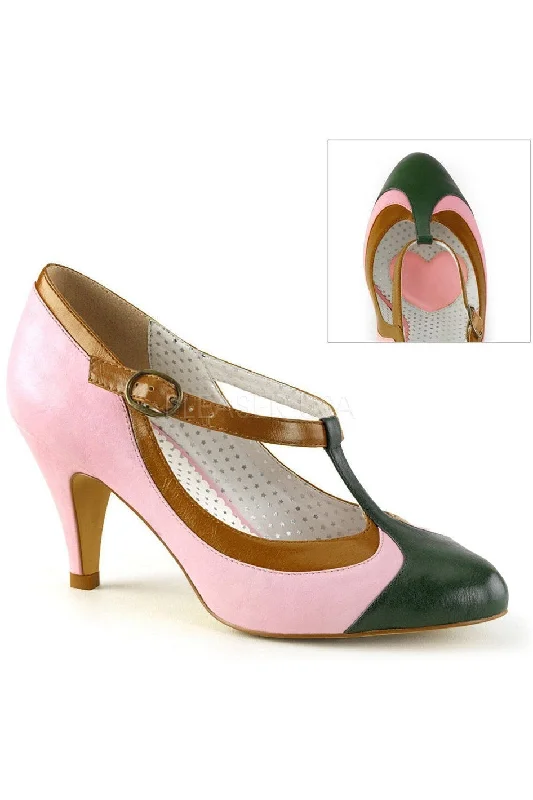 PEACH-03 Pump  | Pink Faux Leather