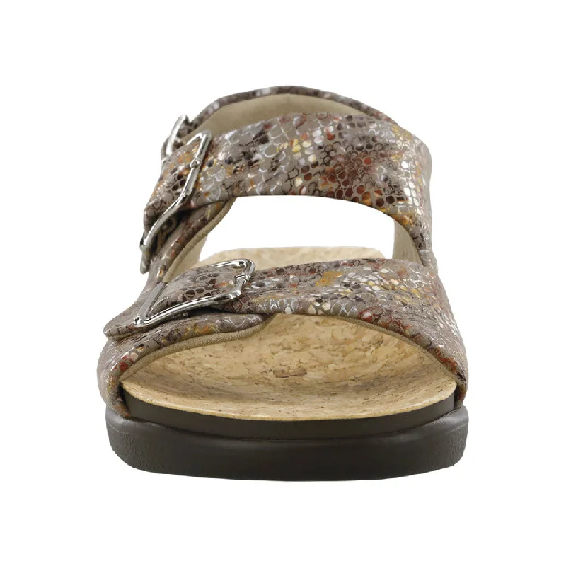 SAS Relaxed Sandal Multisnake Taupe Leather (Women's)