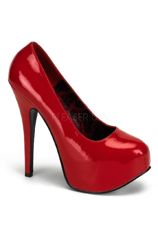 TEEZE-06W Pump  | Red Patent