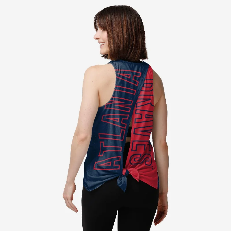 Atlanta Braves Womens Tie-Breaker Sleeveless Top