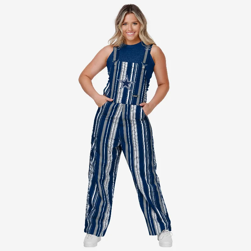 Dallas Cowboys Womens Hyper Stripe Bib Overalls