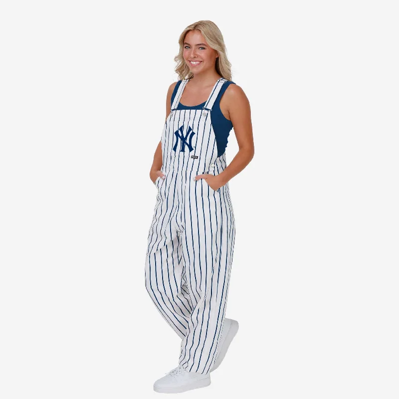 New York Yankees Womens Pinstripe Bib Overalls