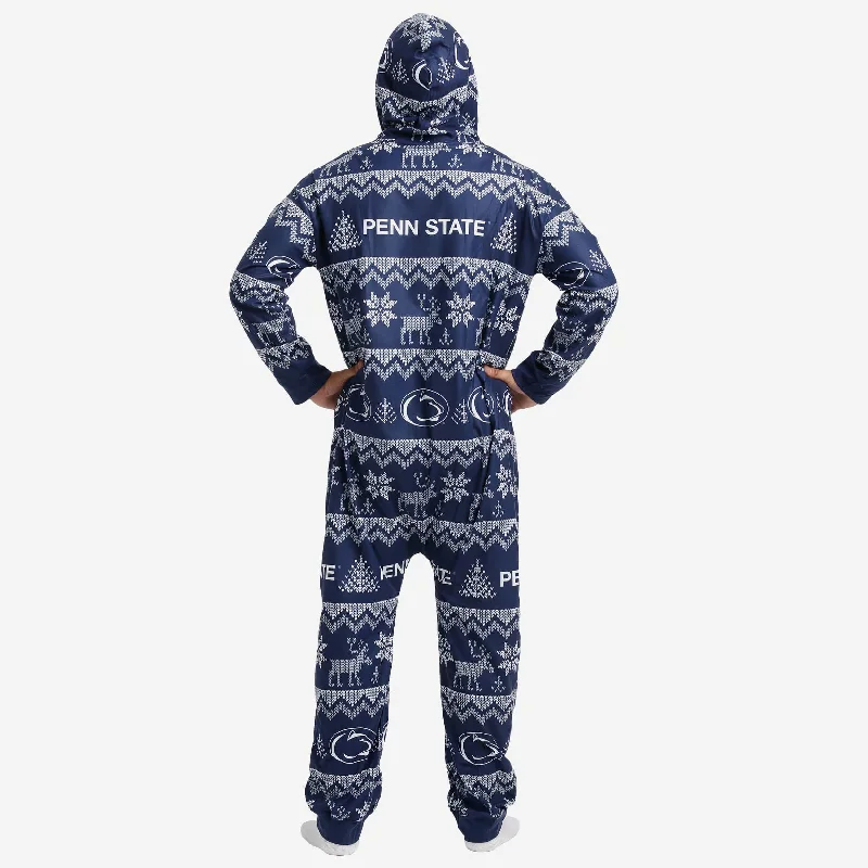 Penn State Nittany Lions Ugly Pattern One Piece Pajamas