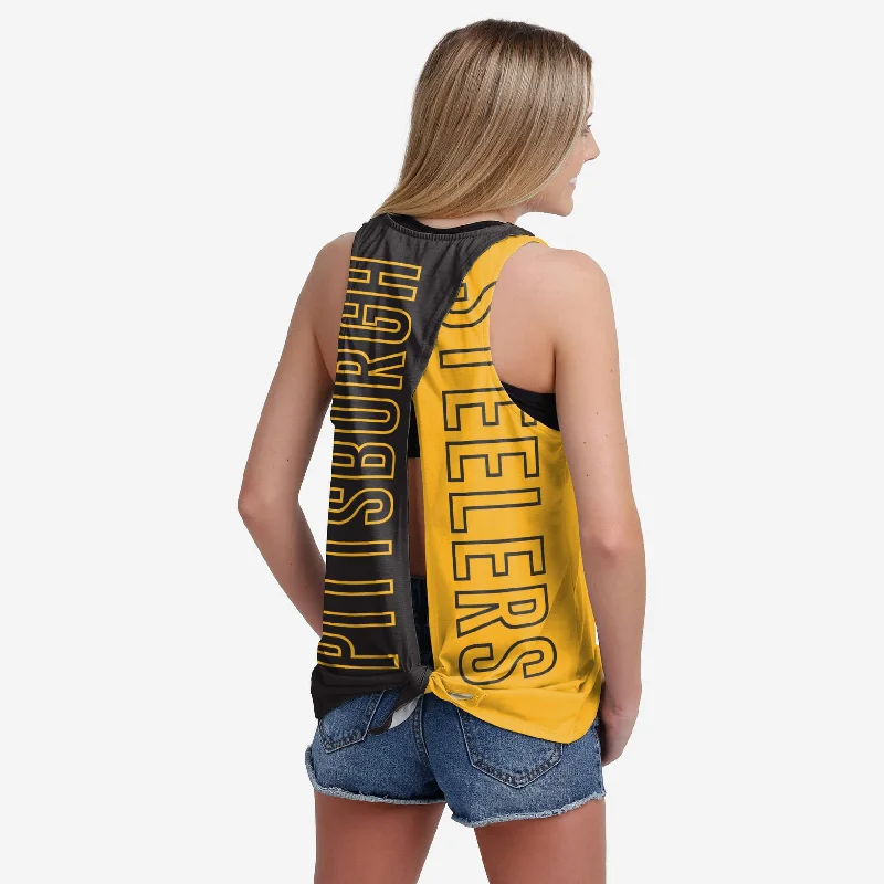 Pittsburgh Steelers Womens Tie-Breaker Sleeveless Top