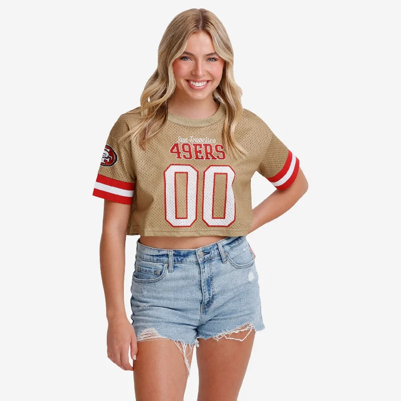 San Francisco 49ers Womens Gameday Mesh Crop Top