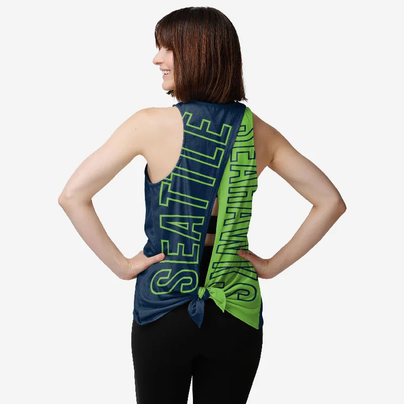 Seattle Seahawks Womens Tie-Breaker Sleeveless Top