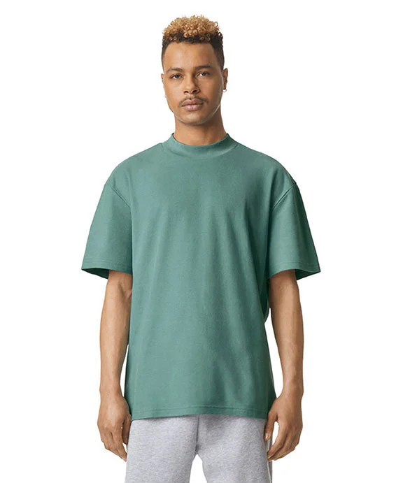 1PQ - American Apparel Unisex Mockneck Pique T-Shirt