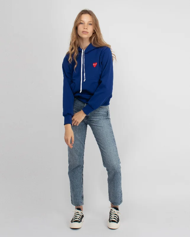 T173 RED HEART HOODIE / NAVY