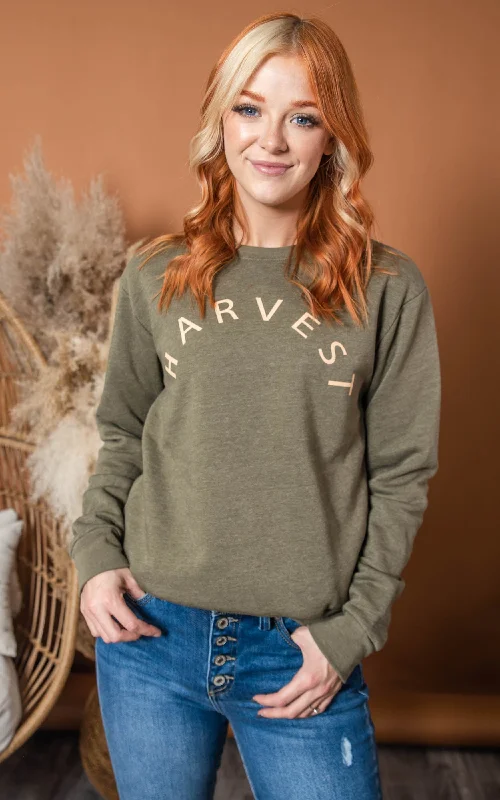 Harvest Sweatshirt - Heather Olive** - Final Sale