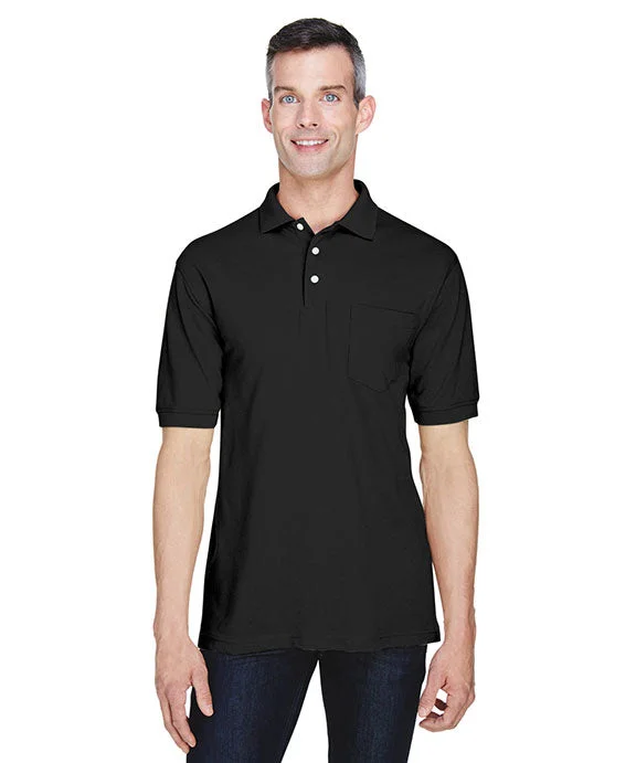 M265P - Harriton Mens 5.6 oz. Easy Blend™ Polo with Pocket