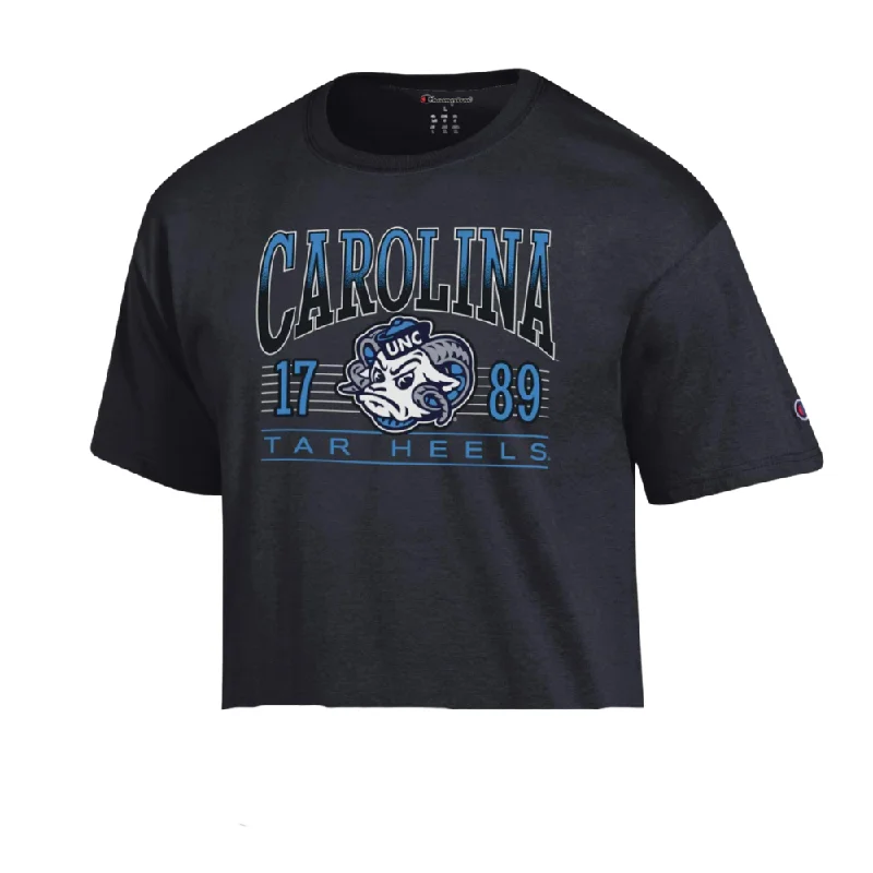 North Carolina Tar Heels Black Adult CROPPED T-Shirt