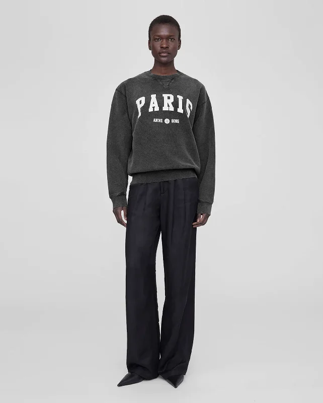 RAMONA SWEATSHIRT UNIVERSITY PARIS / WASHED BLACK