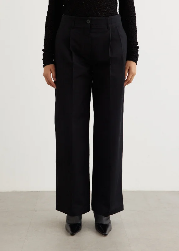 Relaxed Twill Trousers