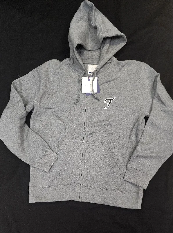 Shield Full Zip Hooded Sweatshirt-Gray