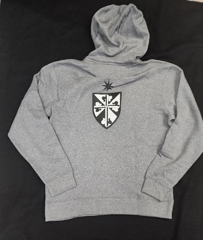 Shield Full Zip Hooded Sweatshirt-Gray