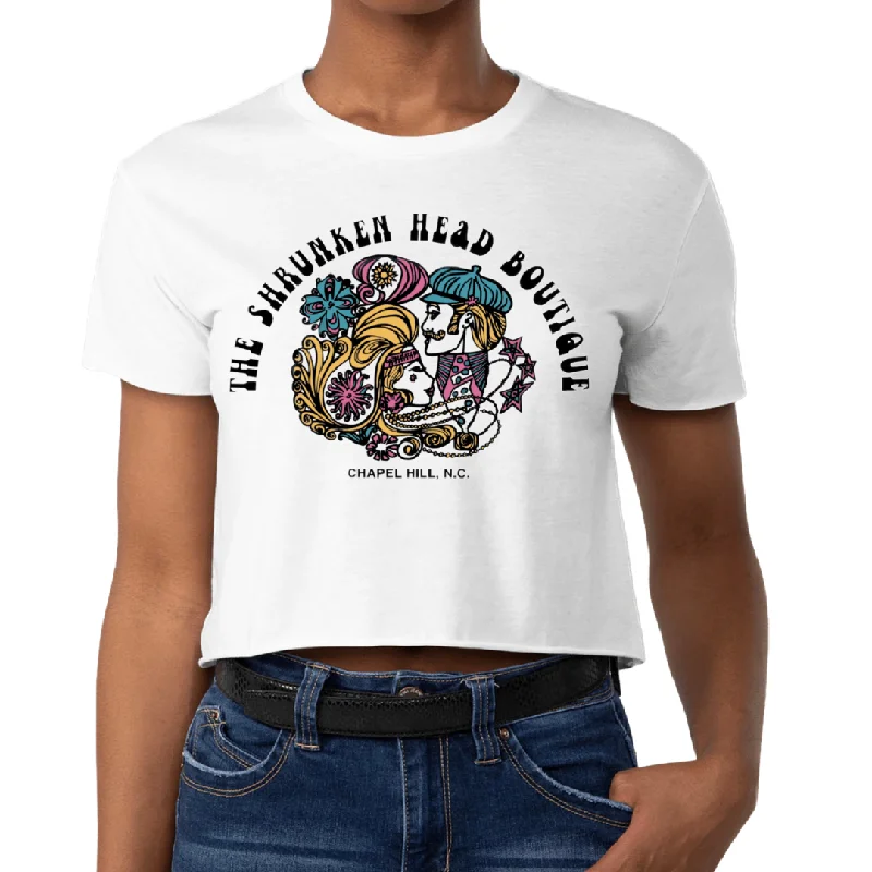 Shrunken Head Boutique Logo Crop Top in White