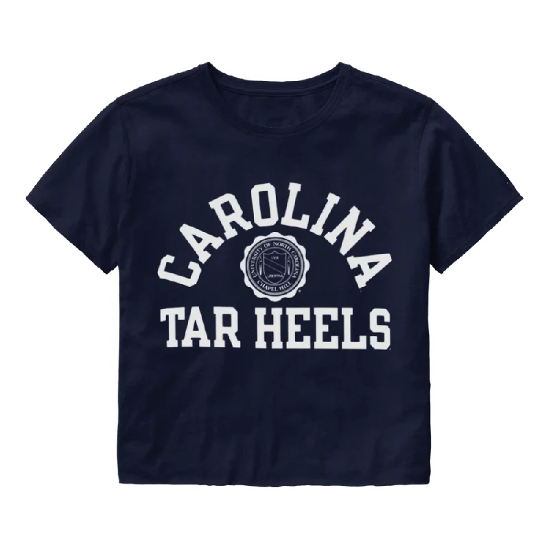 The Folt Tee - Collegiate Navy Champion UNC Seal Cropped T-Shirt