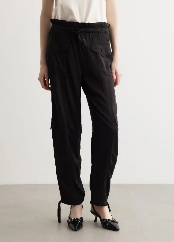 Washed Satin Pocket Pants