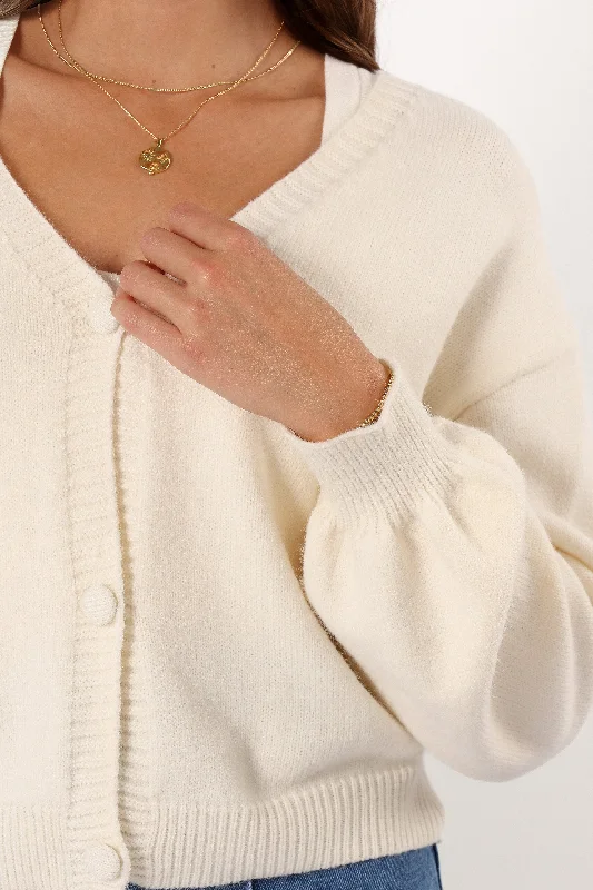 Xadie Bell Sleeve Cardigan - Cream