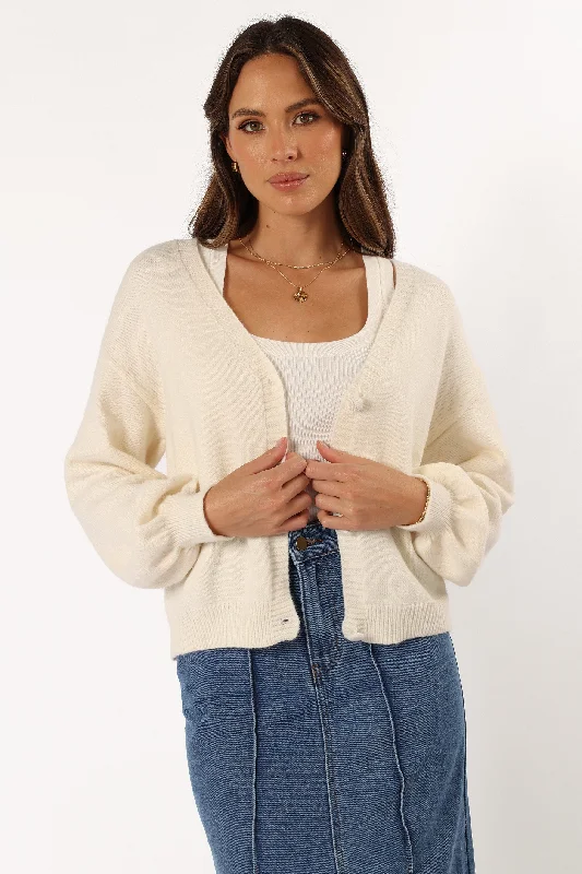 Xadie Bell Sleeve Cardigan - Cream