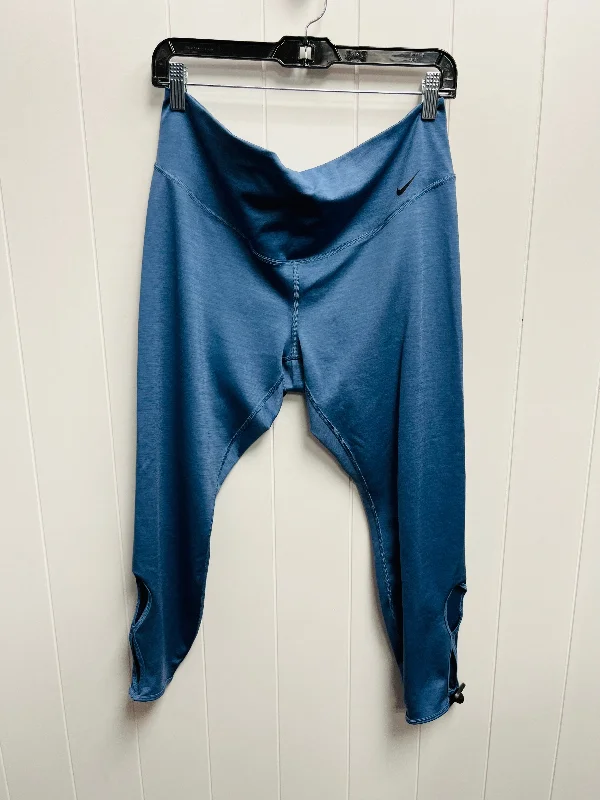 Athletic Leggings By Nike Apparel In Blue, Size: 1x