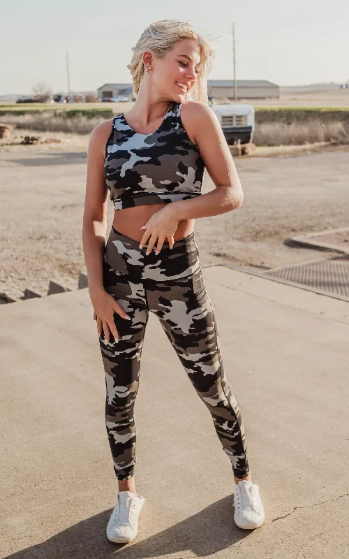 Jungle Camo Highwaist Leggings - Mono B - Final Sale