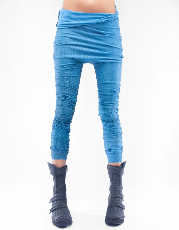 LEGGINGS RIB BLUE