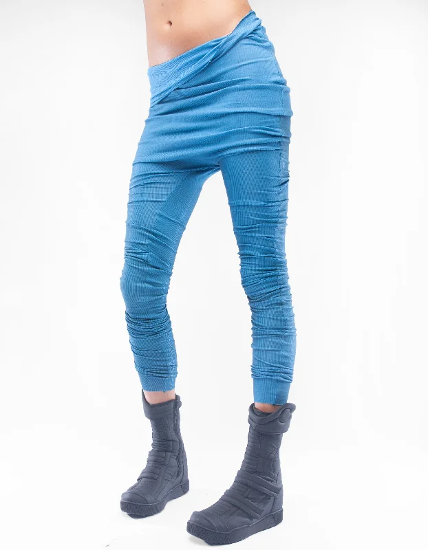 LEGGINGS RIB BLUE