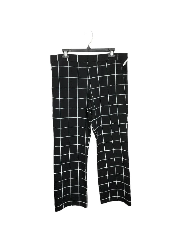 Pants Leggings By Iman Hsn In Black & White, Size: Xl