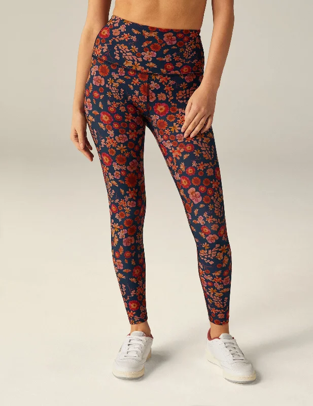 Retro Press Floral SoftMark High Waisted Midi Legging