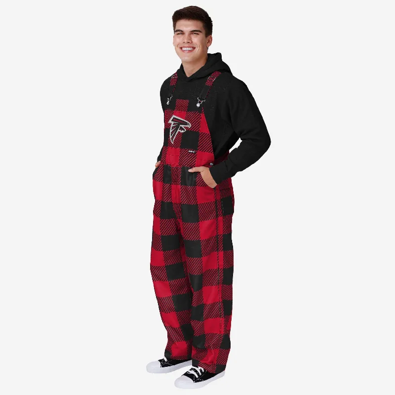 Atlanta Falcons Mens Plaid Bib Overalls