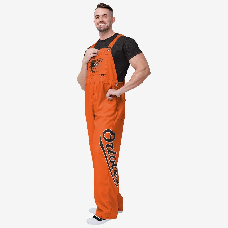 Baltimore Orioles Mens Big Logo Bib Overalls