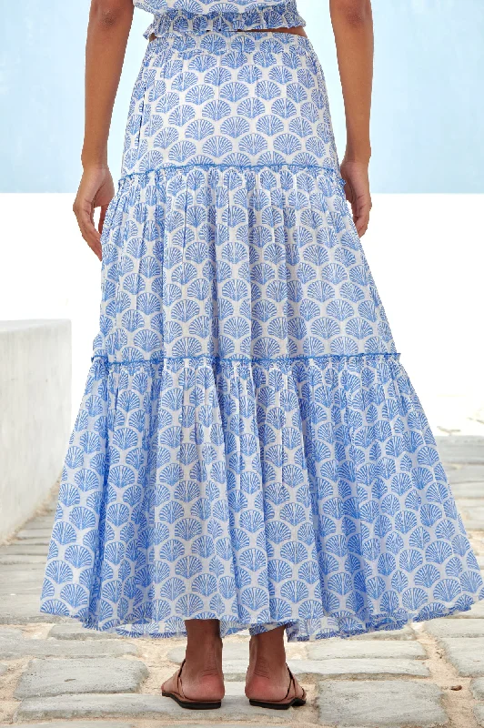 Bea Organic Cotton Skirt | Shell Marina Blue