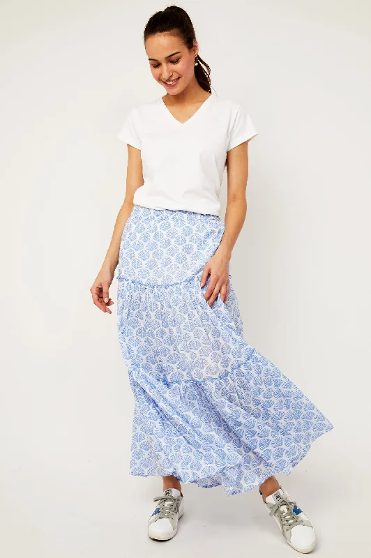 Bea Organic Cotton Skirt | Shell Marina Blue